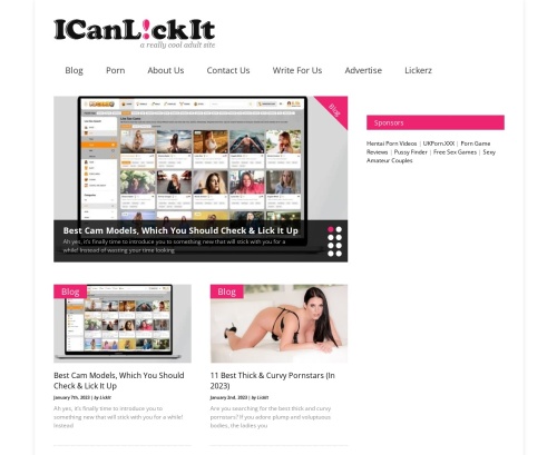 Review screenshot Icanlickit.com