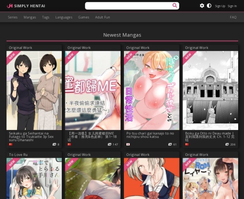 Review screenshot Simply-hentai.com
