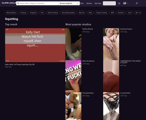A Review Screenshot of Clips4sale Squirting