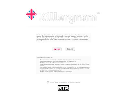 Review screenshot killergram.com
