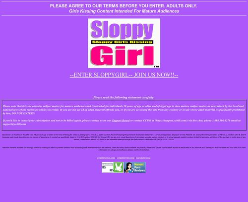 Review screenshot sloppygirl.com