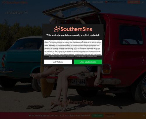 Review screenshot southernsins.com