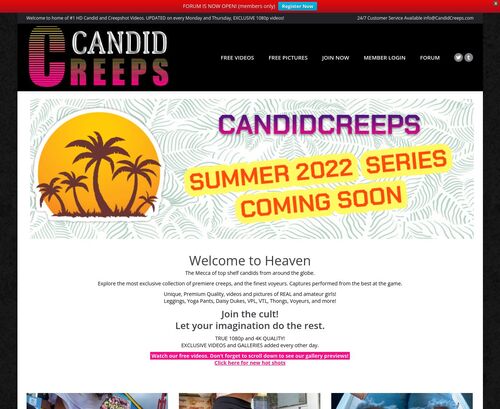 Review screenshot Candidcreeps.com