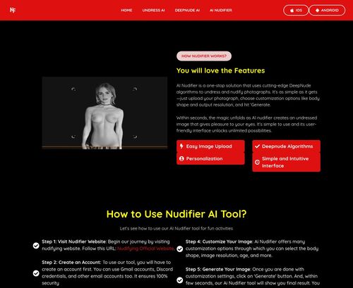 A Review Screenshot of Nudify AI