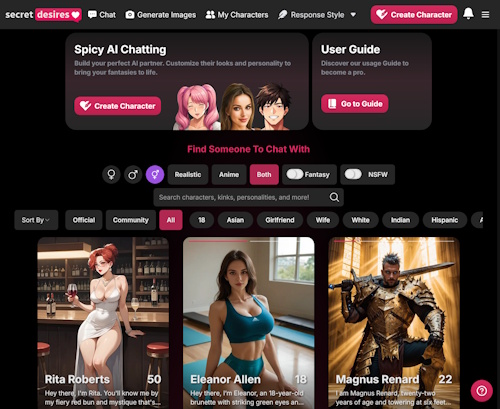 A Review Screenshot of Secretdesires