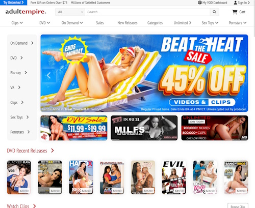 A Review Screenshot of Adultempire Unlimited